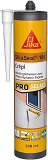 SIKA - Mastic granuleux - SikaSeal-186 Crépi blanc - Joints de raccordement et fissures - Façades extérieures - Effet crépi - Résistant aux UV - Multi-supports - 300 ml