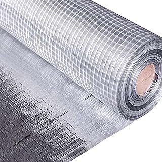 HAUSA Feuille pare-vapeur ALU 150m² 2x(1,5mx50m) rouleau pare-vapeur en aluminium pour combles murs plafond, renforcée de fibres de verre Feuille pour l