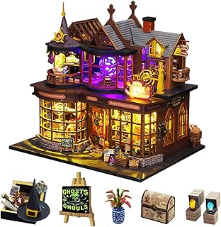 Kit de Maison de poupée Miniature DIY en Bois avec Meubles et éclairage LED, idéal pour Adolescents et Adultes, Cadeau créatif et décoratif