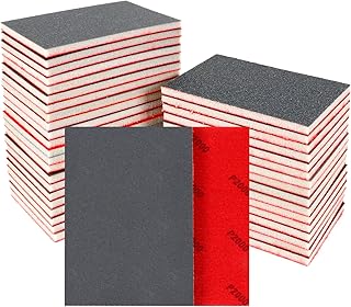 24 Pièces Éponges de Ponçage 2000 Grain Papier Abrasif Sec et Humide Flexible Eponge Abrasive, Cloisons Sèches, Métal et Peinture