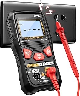 Multimètre Voltmètre, Mesureur de Résistance Polyvalent, Testeur de Courant 6000 Points pour Électriciens et Professionnels avec Voltmètre Auto-Range