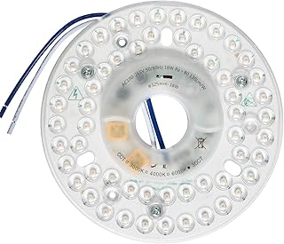 Kit de rénovation de lumière LED pour ventilateur de plafond 18 W, panneau de rechange pour plafonnier PCB 3CCT 3000K 4500K 6000K 2340LM réglable ETL 100-265V (3CCT)