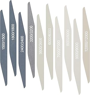 Honoson 10 Pcs Bâtons de Ponçage de Polissage pour Modèle Plastique Bâton de Ponçage Grains Assortis d