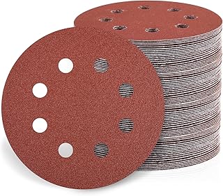 Lot de 80 Disques Abrasifs 115 mm - Assortiment Grains 40/80/120/240 - pour Ponceuse Excentrique/Orbitale - Ponçage Bois, Métal & Peinture- 8 Trous Anti-Encrassement