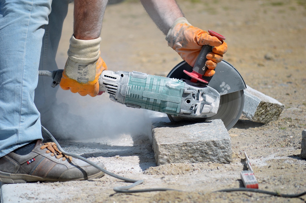 services-02 cutting granite stones, bending, work, granite, stones, separate, tool, construction work, diy, angle grinder, machine, energy, dust, granite stone, handyman, to cut, flexing, flex work, power, work, work, work, work, work