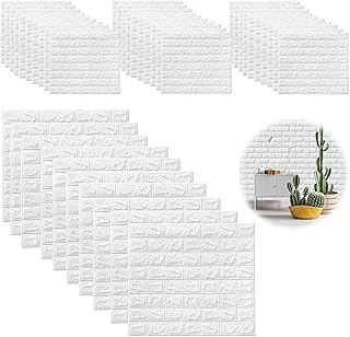 40 pièce Papier Peint 3D Brique Adhesif Mural, 38 X 35 cm Pierre Autocollant Mural, Dalle PVC Adhesive Murale, Panneaux Muraux 3d, Panneau Revetement Mural Decoratif