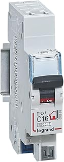LEGRAND - Disjoncteur Phase + Neutre 230V DNX³ - Pouvoir de Coupure 3000A - 16A Courbe C - Bornes automatiques - 1 Module - Fabriqué En France