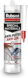 RUBSON Mastic Special Materials Anti-Fuites, réparation et colmatage de fuites sur toitures et gouttières- Coloris Transparent -Cartouche 280ml